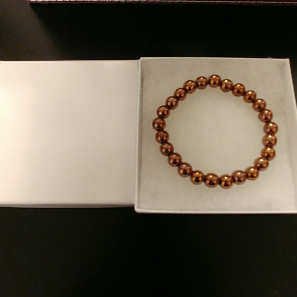 Copper Hematite Stone Bracelet - Picture 8 of 8